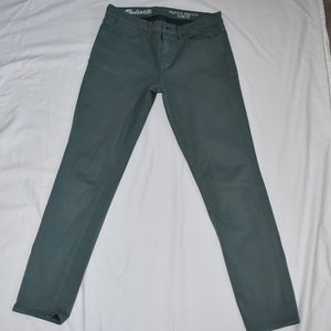Madewell Skinny Skinny Ankle Jeans in Green